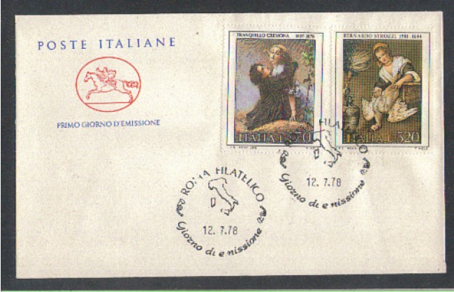1978 - LOTTO/6682ZC - REPUBBLICA - ARTE ITALIANA 5° - FDC