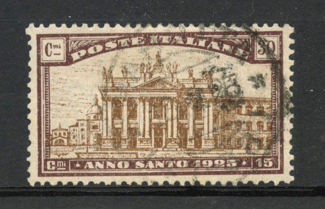 1924 - REGNO - 30+10 cent. ANNO SANTO - USATO - LOTTO/31703