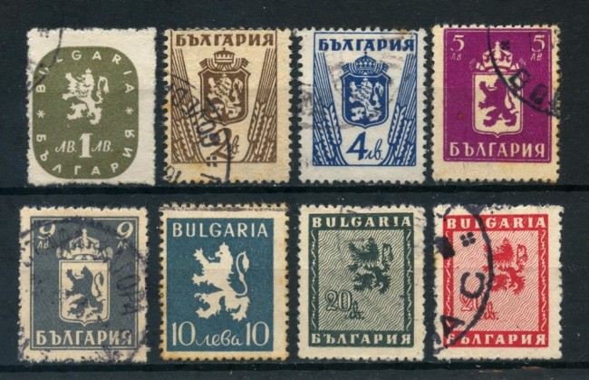 1945/46 - BULGARIA - POSTA ORDINARIA 8v. - USATI - LOTTO/27150