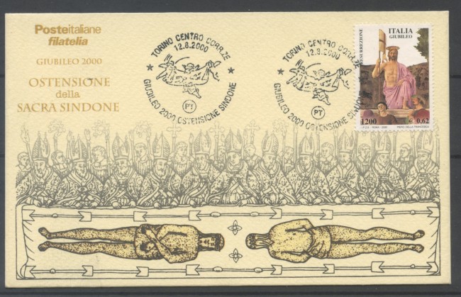 2000 - ITALIA REPUBBLICA  GIUBILEO 2000 OSTENSIONE SINDONE - BUSTA  - LOTTO/31782