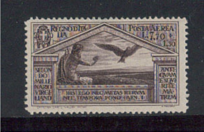 1930 - LOTTO/REGA23L - REGNO - P0STA AEREA 7,70+1,30 VIRGILIO - 