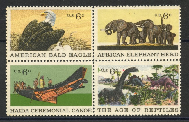 1970 - STATI UNITI - MUSEO DI STORIA NATURALE 4v. - NUOVI - LOTTO/35656