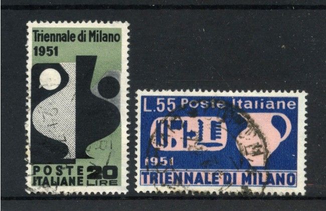 1951 - REPUBBLICA - LOTTO/48432 - TRIENNALE DI MILANO 2v. - USATI