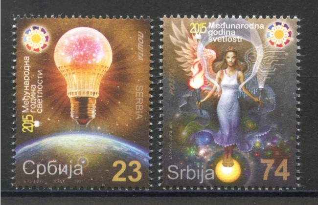 2015 - SERBIA REPUBBLICA - ANNO DELLA LUCE  2v. - NUOVI - LOTTO/35274