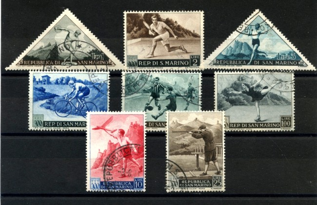1952 - SAN MARINO - SPORT  8v. - USATI - LOTTO/36696