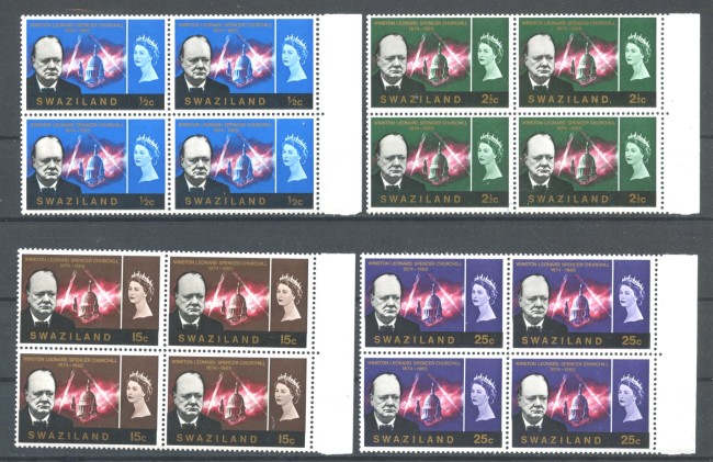 1966 - SWAZILAND - LOTTO/38919 - WINSTON CHURCHILL 4v. - QUARTINE NUOVI