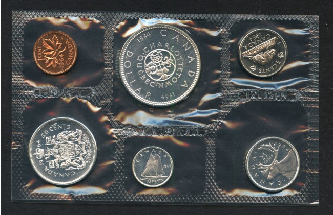 1964 - CANADA - LOTTO/42765 - SERIE DIVISIONALE FONDO SPECCHIO
