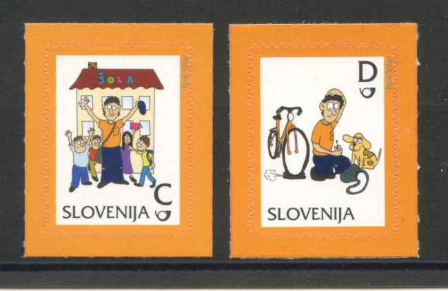 2012 - SLOVENIA - POSTINO PAULI 2v. - NUOVI ADESIVI - LOTTO/34508