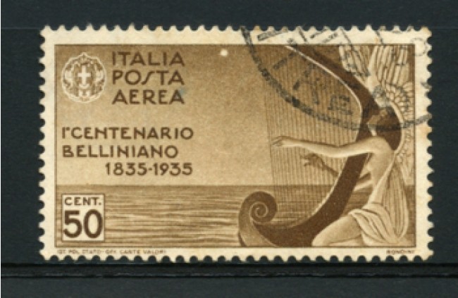 1935 - LOTTO/12822 - REGNO - 50c. POSTA AEREA VINCENZO BELLINI - USATO