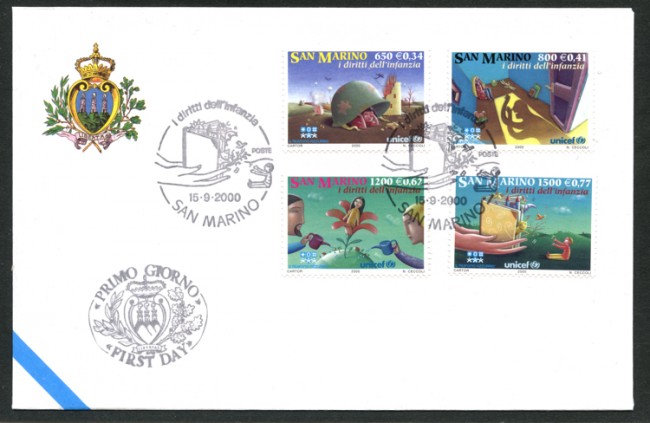 2000 - LOTTO/13282 - SAN MARINO - DIRITTI INFANZIA - BUSTA FDC