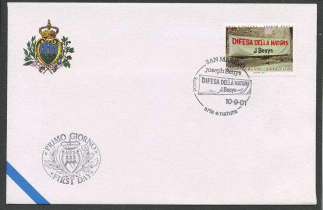 2001 - LOTTO/13602 - SAN MARINO - ARTE E NATURA  BUSTA FDC