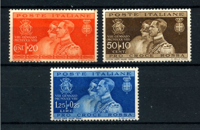 1930 - LOTTO/36723 - REGNO - NOZZE REALI 3v. - LINGUELLATI
