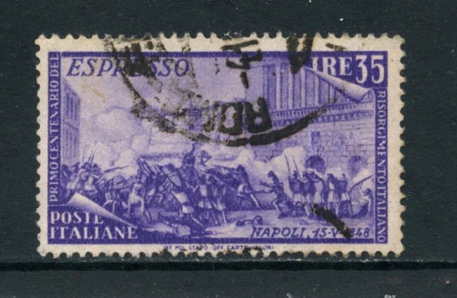 1948 - ITALIA REPUBBLICA - 35 LIRE RISORGIMENTO ESPRESSO - USATO - LOTTO/25241D