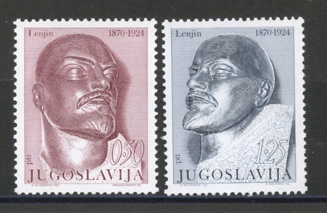 1970 - JUGOSLAVIA - CENTENARIO DI LENIN 2v. NUOVI - LOTTO/34778