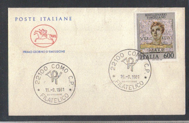 1981 - LOTTO/6750ZC - REPUBBLICA - VIRGILIO - FDC