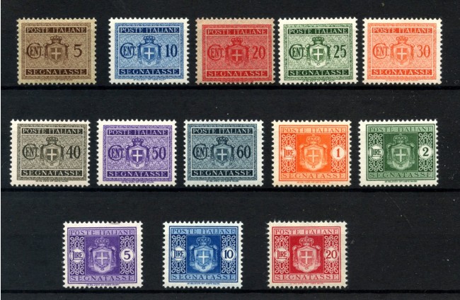 1945 - ITALIA LUOGOTENENZA - LOTTO/43114 - SEGNATASSE  SENZA FILIGRANA 13v. -  NUOVI
