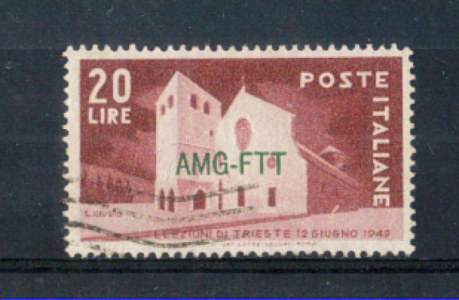 1949 - LOTTO/10223U - TRIESTE A - 20 LIRE ELEZIONI DI TRIESTE  USATO
