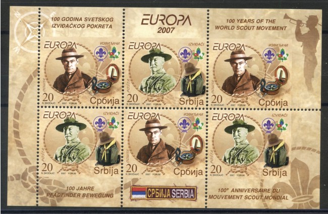 2007 - SERBIA REPUBBLICA - EUROPA SCOUT  FOGLIETTO - NUOVO - LOTTO/35057