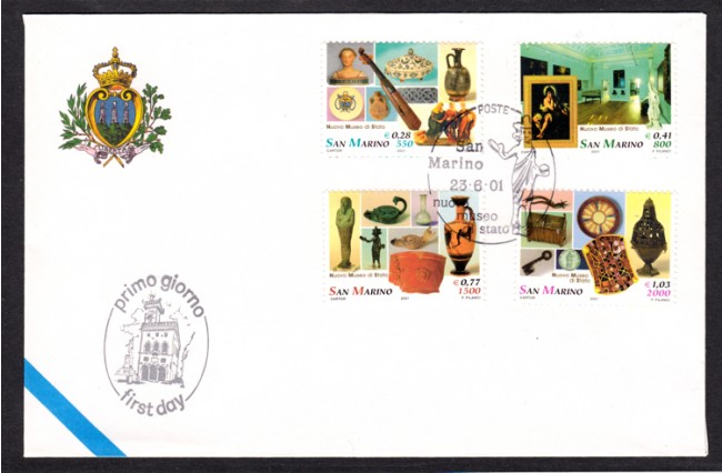 2001 - LOTTO/13311 - SAN MARINO - MUSEO DI STATO - BUSTA FDC