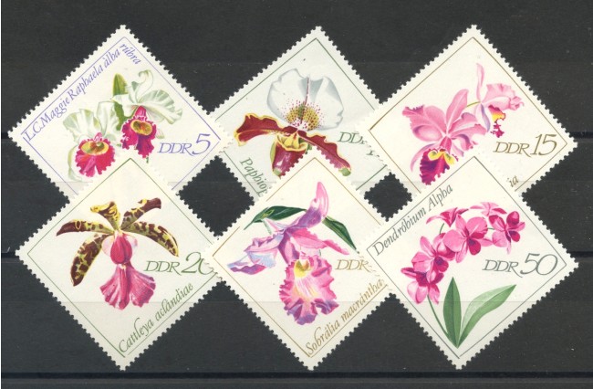 1968 - GERMANIA DDR - ORCHIDEE 6v. - NUOVI - LOTTO/36295