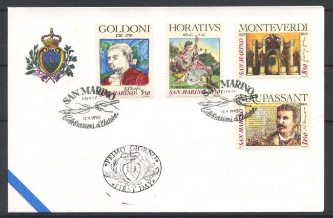 1993  - SAN MARINO - CELEBRAZIONI D'AUTORE - BUSTA FDC - LOTTO/36782