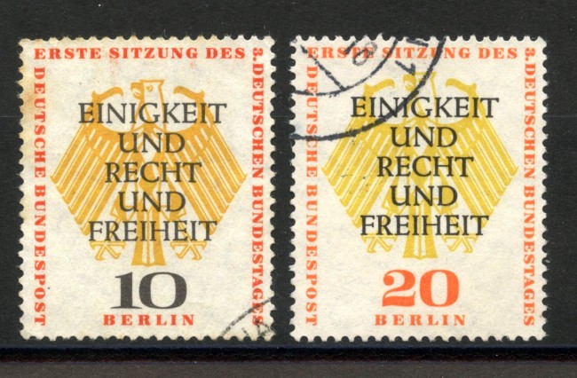 1957 - GERMANIA BERLINO - LOTTO/39933 - NUOVO PARLAMENTO 2v. - USATI