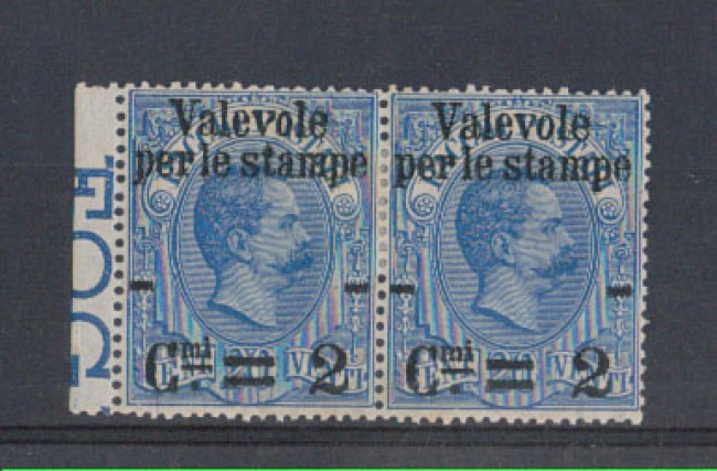 1890 - LOTTO/REG54NLC - REGNO - 2c. SU 20c. VAL.STAMPE - T/L