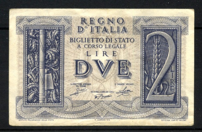 1938 - REGNO - LOTTO/47586 - 2 LIRE DITTATURA FASCISTA