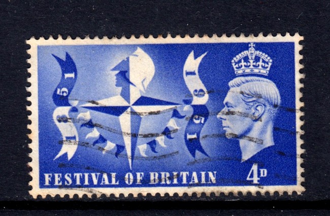 1951 - GRAN BRETAGNA - 4p.FESTIVAL NAZIONALE - USATO - LOTTO/32104