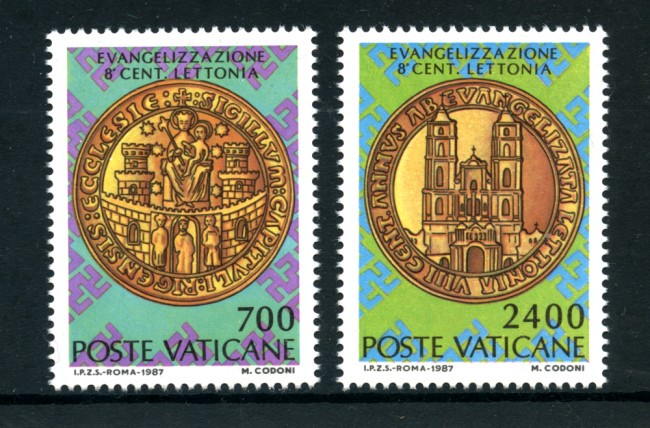 1987 - LOTTO/22170 - VATICANO - EVANGELIZZAZIONE LETTONIA 2v. - NUOVI