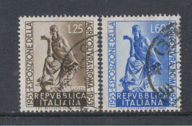 1953 - LOTTO/6212U - REPUBBLICA - ESPOSIZIONE AGRICOLTURA 2v. US
