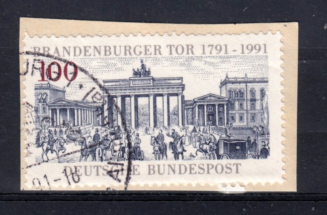 1991 - GERMANIA FEDERALE - 100p. PORTA DI BRANDEBURGO - USATO - LOTTO/31232U