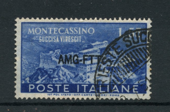 1951 - LOTTO/14700 - TRIESTE A - 55 Lire ABBAZIA MONTECASSINO - USATO