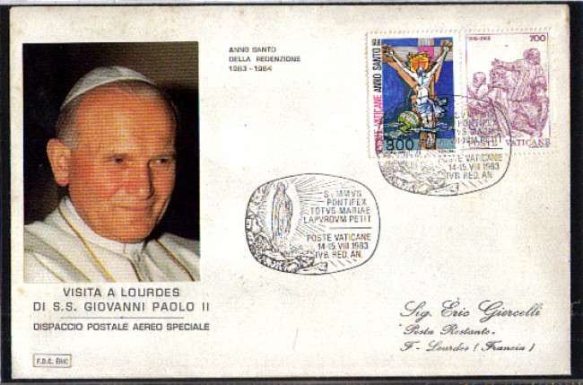 1983 - LBF/3755 - VATICANO - VISITA DEL PAPA A LOURDES