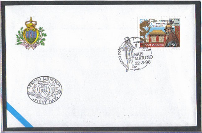 1996 - LOTTO/8165Z - SAN MARINO - MARCO POLO - FDC
