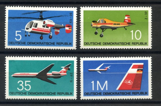 1972 - GERMANIA DDR - MEZZI DI TRASPORTO AEREO  4v. - NUOVI - LOTTO/36429
