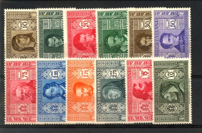1932 - REGNO - LOTTO/REG314CPL - PRO SOCIETA' DANTE ALIGHIERI 12v. - LINGUELLATI