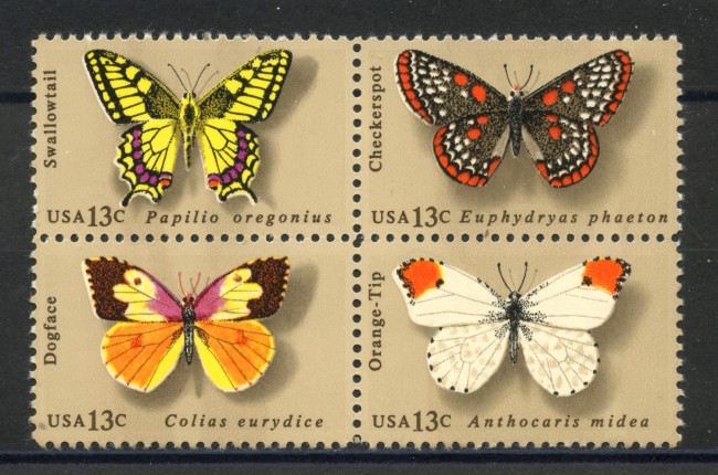 1977 - STATI UNITI - FARFALLE 4v. - NUOVI - LOTTO/35676