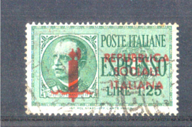 1944 - LOTTO/RSIE21U - RSI - 1,25 LIRE ESPRESSO - USATO