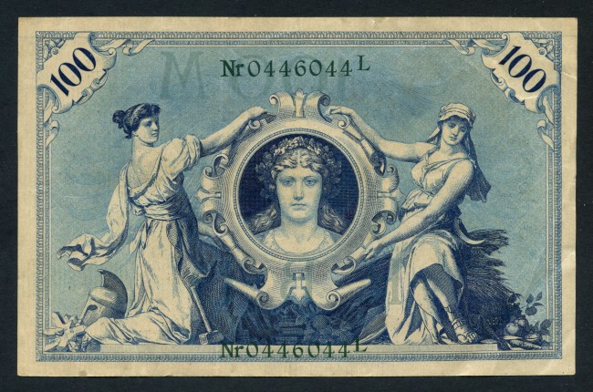 1908 - GERMANIA - 100 MARCHI REICH - LOTTO/30165