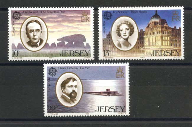 1985 - JERSEY- LOTTO/41419 - EUROPA 3v. - NUOVI