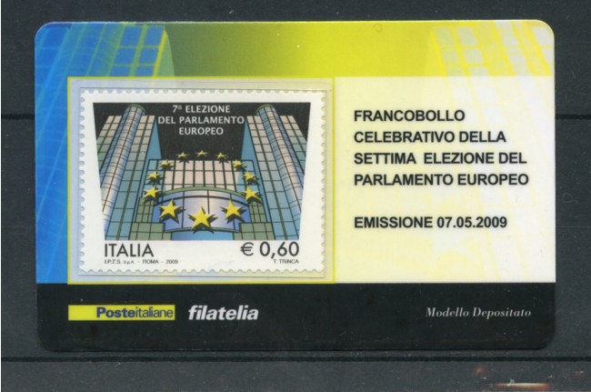 2009 - LOTTO/22717 - REPUBBLICA - PARLAMENTO EUROPEO - TESSERA FILATELICA