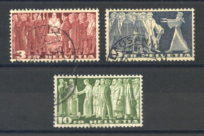 1938 - LOTTO/39362 - SVIZZERA - SOGGETTI STORICI 3v. - USATI