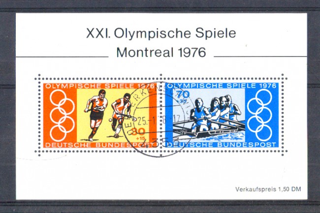 1976 - LOTTO/GFBF11U - GERMANIA - OLIMPIADI MONTREAL FOGLIETTO - USATO