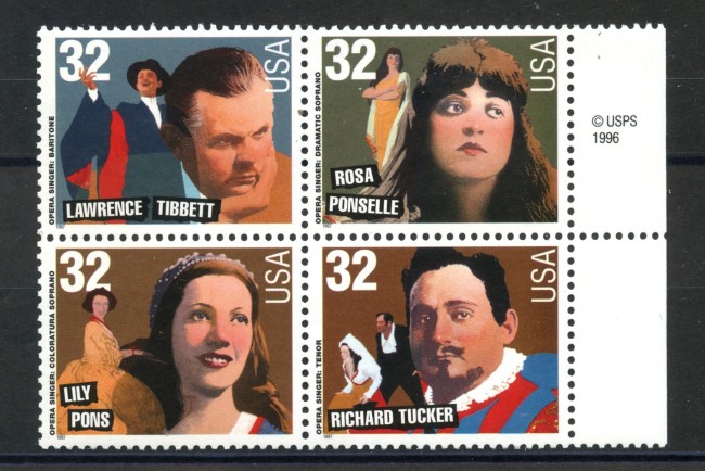 1997 - STATI UNITI - LEGGENDE DELLA MUSICA 4v. - NUOVI - LOTTO/35744