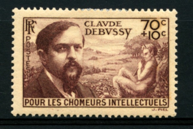 1939 - LOTTO/11792 - FRANCIA - 70+10c.  DEBUSSY - LING.