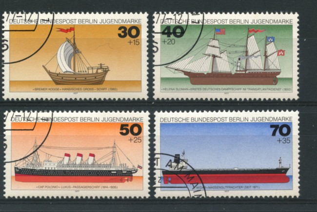 1977 - LOTTO/15604U  - BERLINO - NAVI TEDESCHE 4v. - USATI