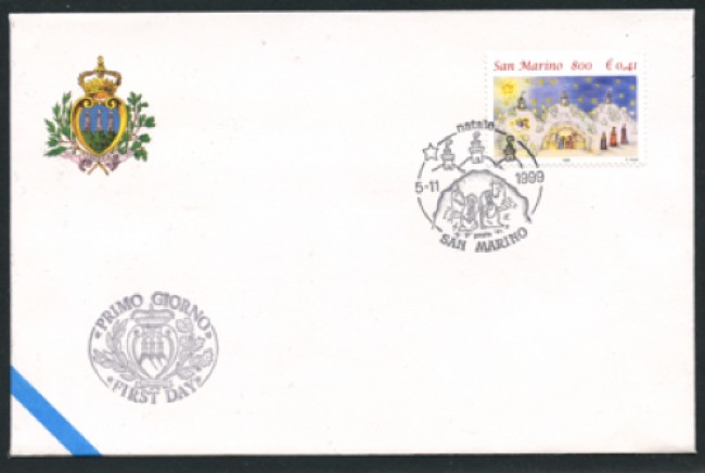 1999 - LOTTO/12191 - SAN MARINO - NATALE - BUSTA FDC