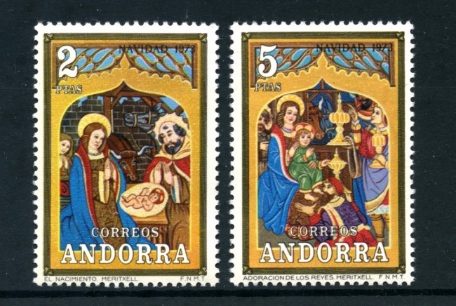 1973 - LOTTO/22132 - ANDORRA SPAGNOLA - NATALE 2v.- nuovi