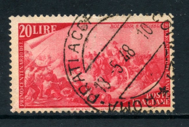 1948 - ITALIA  REPUBBLICA - 20 LIRE CENTENARIO RISORGIMENTO - USATO - LOTTO/25238A